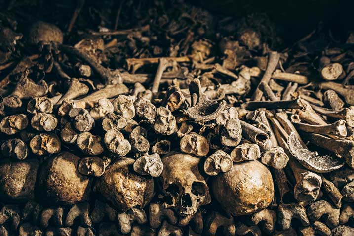catacombs france - terrifying places scary destination
