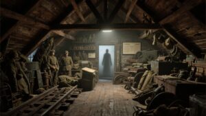 Attic artifacts at haunted Iron Island Museum showcasing paranormal activity in Buffalo during ghost tours
