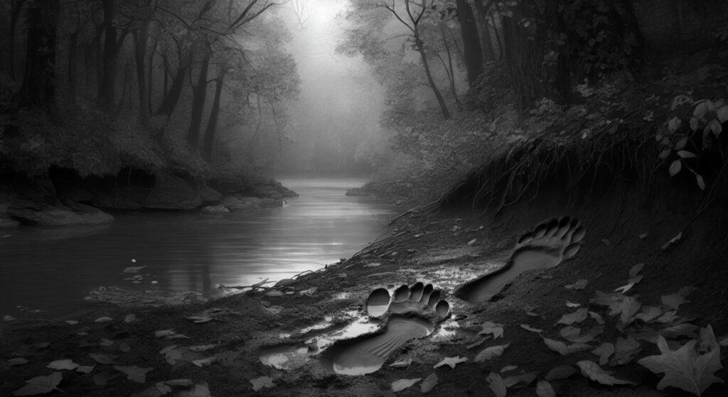 Bigfoot sightings footprints in central Pennsylvania cryptids mud tying into Squonk legend cultural intrigue