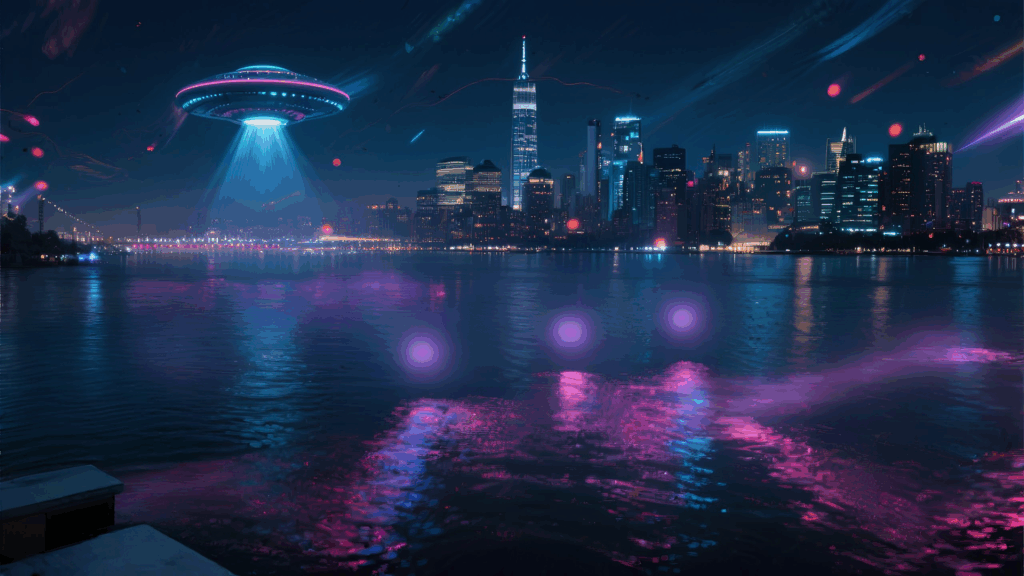 Witness observing metallic sphere in New York UFO sightings as unidentified aerial phenomena per NUFORC reports